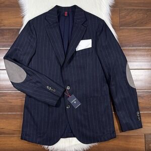 Cremieux Vitale Barberis Canonico Size Medium Wool Woolen‎ Flannel Blazer Jacket